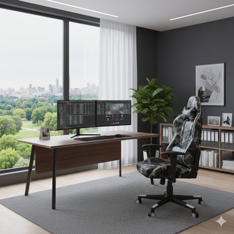 Silla Gamer Black Cops Negro 51x132cm Reclinable con Soporte Lumbar y Apoya Cabezas - SILLAS DE OFICINA | Bylmo