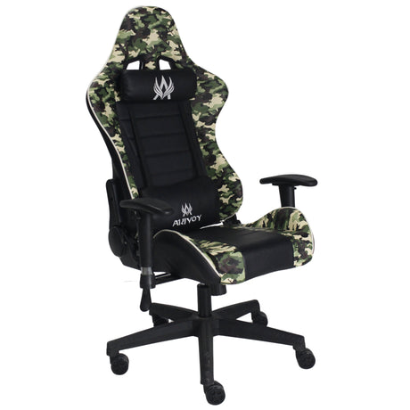 Silla Gamer Warzone Negro 54x137cm Reclinable con Soporte Lumbar y Apoya Cabezas - SILLAS DE OFICINA | Bylmo