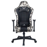 Silla Gamer Creed Negro 51x132cm Reclinable con Soporte Lumbar y Apoya Cabezas - SILLAS DE OFICINA | Bylmo