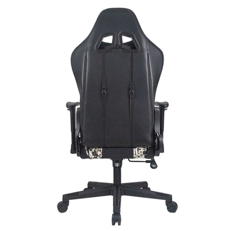Silla Gamer Creed Negro 51x132cm Reclinable con Soporte Lumbar y Apoya Cabezas - SILLAS DE OFICINA | Bylmo