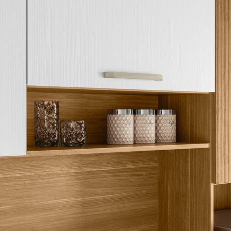 Alacena Ferrara Castaño y Blanco 180x198cm con Seis Puertas y con Un Cajón - ALACENAS Y MUEBLES MICROONDAS | Bylmo