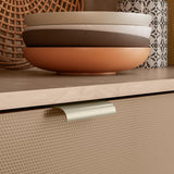 Alacena Slow Castaño y Beige 200x161cm con Ocho Puertas y con Un Cajón - ALACENAS Y MUEBLES MICROONDAS | Bylmo