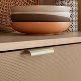 Alacena Slow Castaño y Beige 200x161cm con Ocho Puertas y con Un Cajón - ALACENAS Y MUEBLES MICROONDAS | Bylmo
