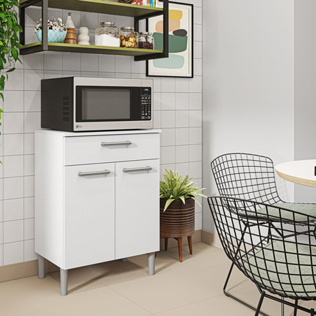 Alacena Diamante Blanco 60x86cm con Dos Puertas y con Un Cajón - ALACENAS Y MUEBLES MICROONDAS | Bylmo