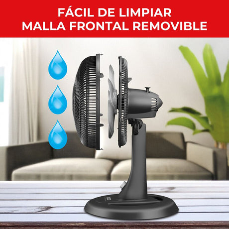 Ventilador 2 en 1 Samurai Turbo Silence Negro 40x122cm de Tres Velocidades - VENTILADORES | Bylmo