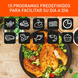 Freidora de Aire Imusa Max Negro 24.7x29.6cm de 5 Litros con Pantalla Digital y con 10 Funciones - FREIDORAS DE AIRE | Bylmo