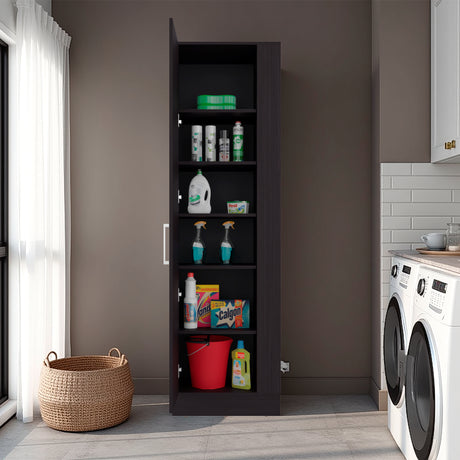 Mueble de Aseo Lilo Wengue 53.6x183.7cm con Una Puerta - MUEBLES DE ASEO Y ROPAS | Bylmo