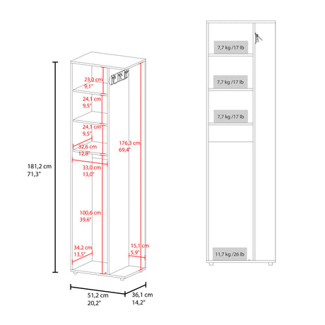 Mueble de Aseo Austin Wengue 51.2x181.2cm con Dos Puertas - MUEBLES DE ASEO Y ROPAS | Bylmo
