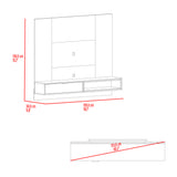 Panel de TV Funes Mamba y Amber 150x130cm para TV Hasta 60" Pulagadas con Un Compartimiento - MUEBLES DE TV | Bylmo