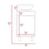 Mueble para Lavamanos Carter Bardolino 45.2x86.4cm Individual con Lavamanos de Sobreponer y con Patas - MUEBLES PARA LAVAMANOS | Bylmo