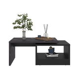 Mesa de Centro Kaia Wengue y Mamba 100.2x40cm Rectangular con Compartimiento - MESAS DE CENTRO | Bylmo