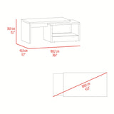 Mesa de Centro Kaia Wengue y Mamba 100.2x40cm Rectangular con Compartimiento - MESAS DE CENTRO | Bylmo