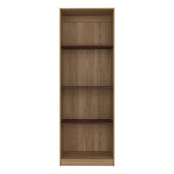 Estantería Home Fresno Europeo y Burdeos 62.8x180.6cm Rectangular con Cuatro Compartimiento y Tres Entrepaños - BIBLIOTECAS Y ESTANTERIAS | Bylmo