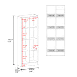 Alacena Felch Blanco 60x160cm y con Una Puerta - ALACENAS Y MUEBLES MICROONDAS | Bylmo