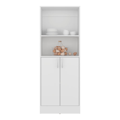Alacena Juls Blanco 60x160cm y con Dos Puertas - ALACENAS Y MUEBLES MICROONDAS | Bylmo