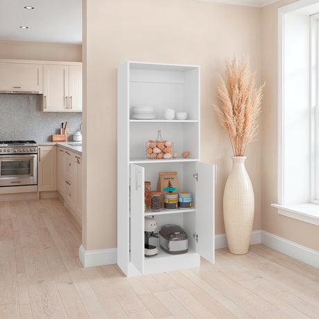 Alacena Juls Blanco 60x160cm y con Dos Puertas - ALACENAS Y MUEBLES MICROONDAS | Bylmo