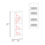 Alacena Juls Blanco 60x160cm y con Dos Puertas - ALACENAS Y MUEBLES MICROONDAS | Bylmo