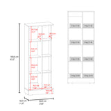 Alacena Ayora Blanco 60x160.6cm y con Una Puerta - ALACENAS Y MUEBLES MICROONDAS | Bylmo