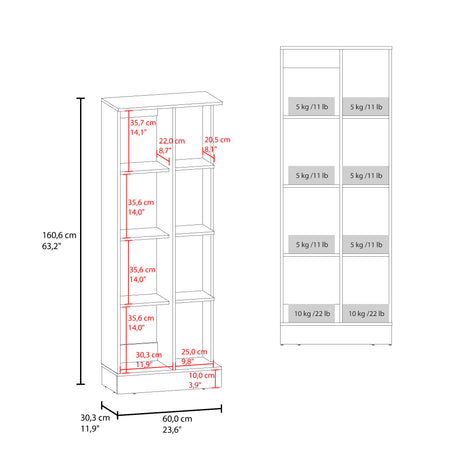 Alacena Ayora Blanco 60x160.6cm y con Una Puerta - ALACENAS Y MUEBLES MICROONDAS | Bylmo