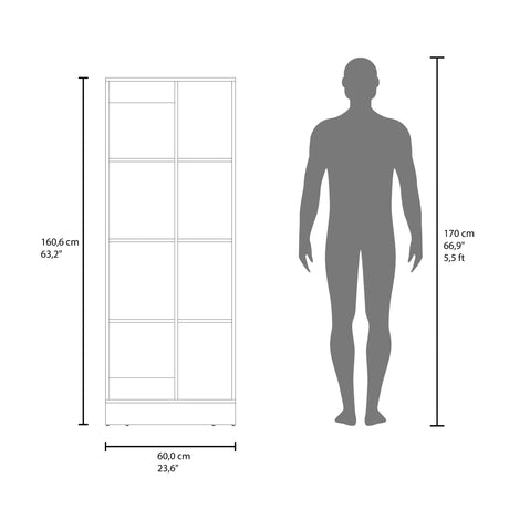 Alacena Ayora Blanco 60x160.6cm y con Una Puerta - ALACENAS Y MUEBLES MICROONDAS | Bylmo