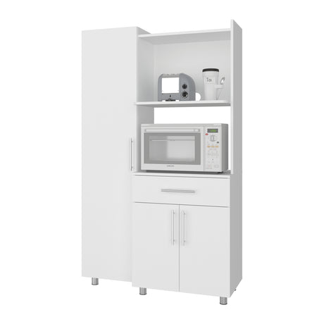 Alacena Pantress Blanco 98x165cm Con Espacio para Microondas y con Tres Puertas - ALACENAS Y MUEBLES MICROONDAS | Bylmo