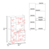 Alacena Pantress Blanco 98x165cm Con Espacio para Microondas y con Tres Puertas - ALACENAS Y MUEBLES MICROONDAS | Bylmo
