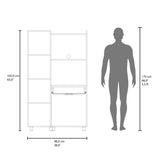 Alacena Pantress Blanco 98x165cm Con Espacio para Microondas y con Tres Puertas - ALACENAS Y MUEBLES MICROONDAS | Bylmo