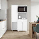 Alacena Pantress Eco Blanco 98x165cm Con Espacio para Microondas y con Tres Puertas - ALACENAS Y MUEBLES MICROONDAS | Bylmo