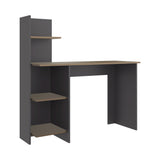 Escritorio Vilna Plomo y Amber 110x110.6cm con Organizador de Libros - ESCRITORIOS | Bylmo