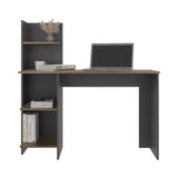 Escritorio Vilna Plomo y Amber 110x110.6cm con Organizador de Libros - ESCRITORIOS | Bylmo