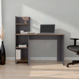 Escritorio Vilna Plomo y Amber 110x110.6cm con Organizador de Libros - ESCRITORIOS | Bylmo