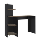 Escritorio Vilna Wengue y Amber 110x110.6cm con Organizador de Libros - ESCRITORIOS | Bylmo