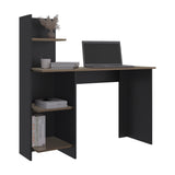 Escritorio Vilna Wengue y Amber 110x110.6cm con Organizador de Libros - ESCRITORIOS | Bylmo