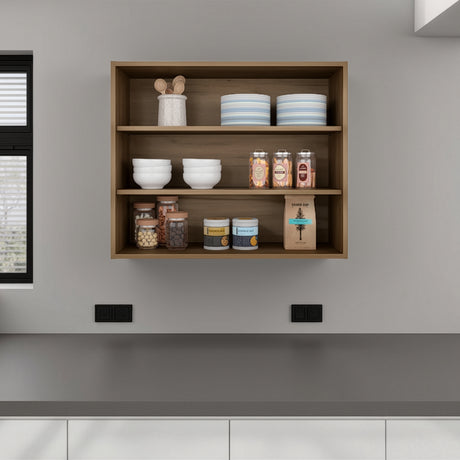 Gabinete de Cocina Gold Kraft Fresno 91.4x76.2cm con Dos Entrepaños - MUEBLES SUPERIORES DE COCINA | Bylmo