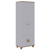 Armario para Ropa Moobi Blanco 69x193cm con Dos Cajones y con Dos Puertas - CLOSETS | Bylmo