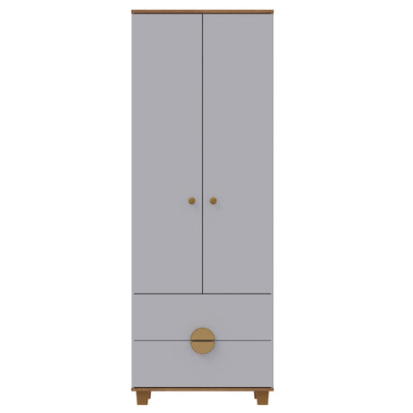 Armario para Ropa Moobi Blanco 69x193cm con Dos Cajones y con Dos Puertas - CLOSETS | Bylmo