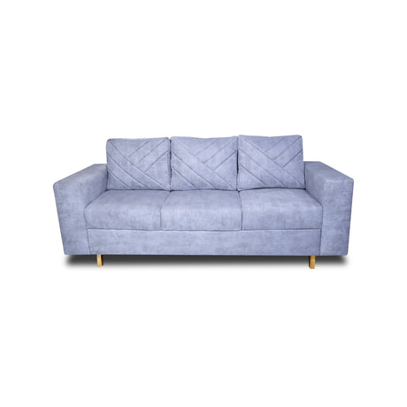 Sofá Amsterdam Blanco Nieve 205x72cm de Tela Amigable con Mascotas de Tres Puestos con Apoya Brazos - SOFAS Y POLTRONAS | Bylmo