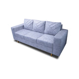 Sofá Amsterdam Blanco Nieve 205x72cm de Tela Amigable con Mascotas de Tres Puestos con Apoya Brazos - SOFAS Y POLTRONAS | Bylmo