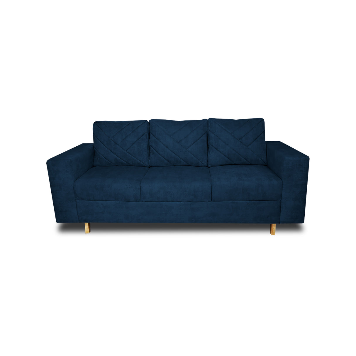Sofá Amsterdam Azul Petróleo 205x72cm de Tela Amigable con Mascotas de Tres Puestos con Apoya Brazos - SOFAS Y POLTRONAS | Bylmo