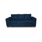 Sofá Amsterdam Azul Petróleo 205x72cm de Tela Amigable con Mascotas de Tres Puestos con Apoya Brazos - SOFAS Y POLTRONAS | Bylmo