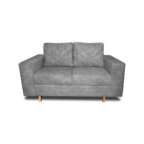 Sofá Amsterdam Gris 150x72cm de Tela Amigable con Mascotas de Dos Puestos con Apoya Brazos - SOFAS Y POLTRONAS | Bylmo