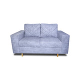 Sofá Amsterdam Blanco Nieve 150x72cm de Tela Amigable con Mascotas de Dos Puestos con Apoya Brazos - SOFAS Y POLTRONAS | Bylmo
