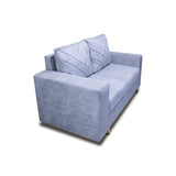 Sofá Amsterdam Blanco Nieve 150x72cm de Tela Amigable con Mascotas de Dos Puestos con Apoya Brazos - SOFAS Y POLTRONAS | Bylmo