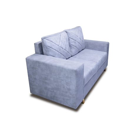 Sofá Amsterdam Blanco Nieve 150x72cm de Tela Amigable con Mascotas de Dos Puestos con Apoya Brazos - SOFAS Y POLTRONAS | Bylmo