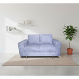 Sofá Amsterdam Blanco Nieve 150x72cm de Tela Amigable con Mascotas de Dos Puestos con Apoya Brazos - SOFAS Y POLTRONAS | Bylmo
