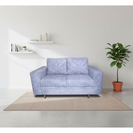 Sofá Amsterdam Blanco Nieve 150x72cm de Tela Amigable con Mascotas de Dos Puestos con Apoya Brazos - SOFAS Y POLTRONAS | Bylmo