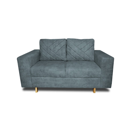 Sofá Amsterdam Acero 150x72cm de Tela Amigable con Mascotas de Dos Puestos con Apoya Brazos - SOFAS Y POLTRONAS | Bylmo