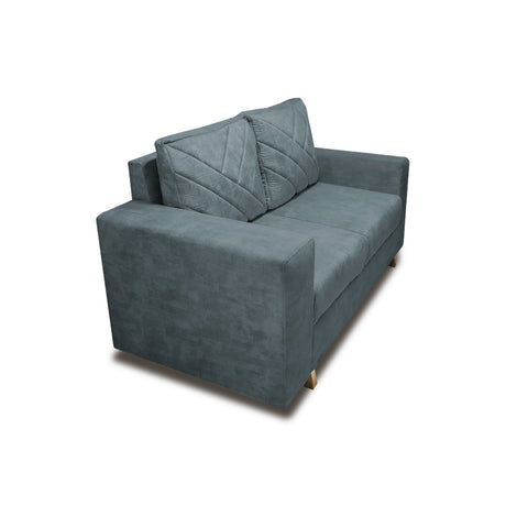 Sofá Amsterdam Acero 150x72cm de Tela Amigable con Mascotas de Dos Puestos con Apoya Brazos - SOFAS Y POLTRONAS | Bylmo