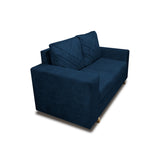 Sofá Amsterdam Azul Petróleo 150x72cm de Tela Amigable con Mascotas de Dos Puestos con Apoya Brazos - SOFAS Y POLTRONAS | Bylmo