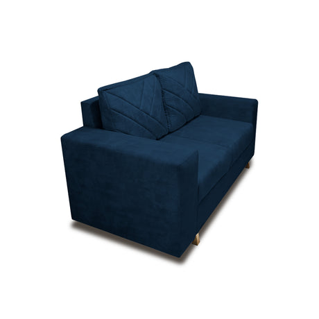 Sofá Amsterdam Azul Petróleo 150x72cm de Tela Amigable con Mascotas de Dos Puestos con Apoya Brazos - SOFAS Y POLTRONAS | Bylmo